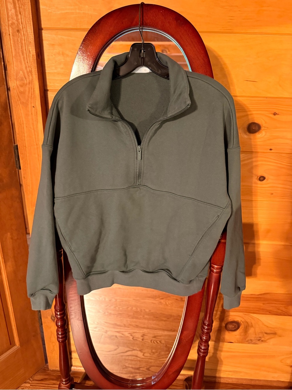 Women’s FLX Half-Zip Pullover Sweatshirt - Olive Green